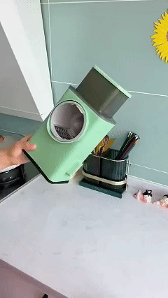 Cortador e Ralador 3 em 1 – Sistema Giratório Prático e Rápido