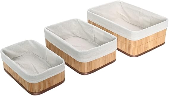 Cesto Organizador de Roupa em Bambu – Design Sofisticado com Tampa.