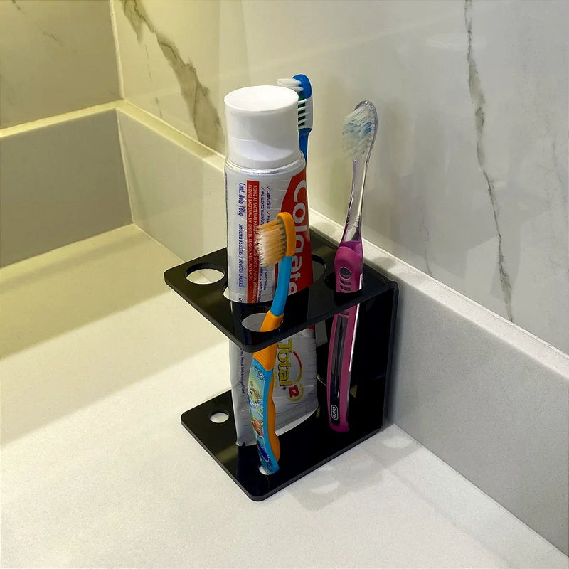 Porta escova e pasta de dente - Suporte Organizador de banheiro em acrílico