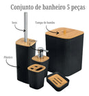 Kit Banheiro Luxo  – Estilo Moderno com Bambu Natural