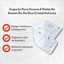 Porta escova e pasta de dente - Suporte Organizador de banheiro em acrílico
