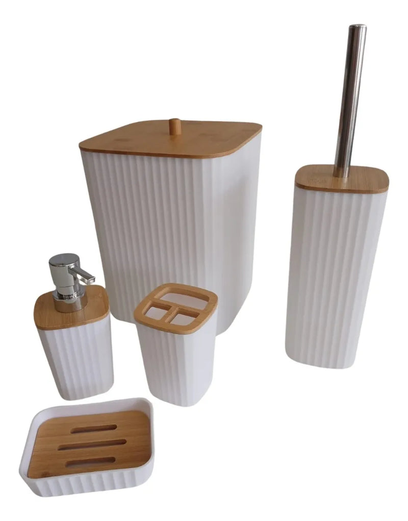 Kit Banheiro Luxo  – Estilo Moderno com Bambu Natural