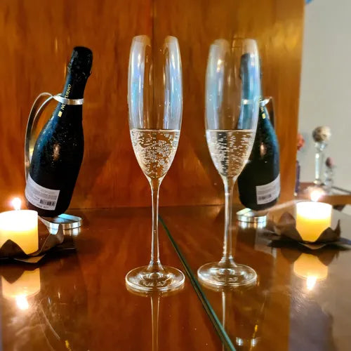 Conjunto Elegance 6 Taças – Cristal Bohemia Titanium para Champanhe 220ml