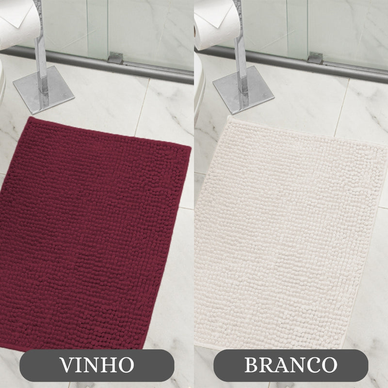 Tapete de Banheiro Antiderrapante Bolinha Macarrão Várias Cores