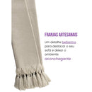 Kit Decoração Egípcia: Manta Bege + 4 Capas Luxuosas – Estilo e Aconchego