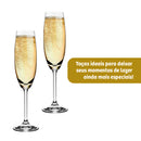 Conjunto Elegance 6 Taças – Cristal Bohemia Titanium para Champanhe 220ml