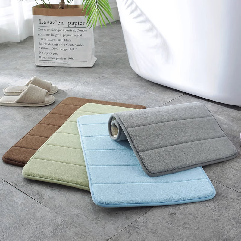 Tapete De Banheiro Soft Macio Secagem Rápida 60x40cm