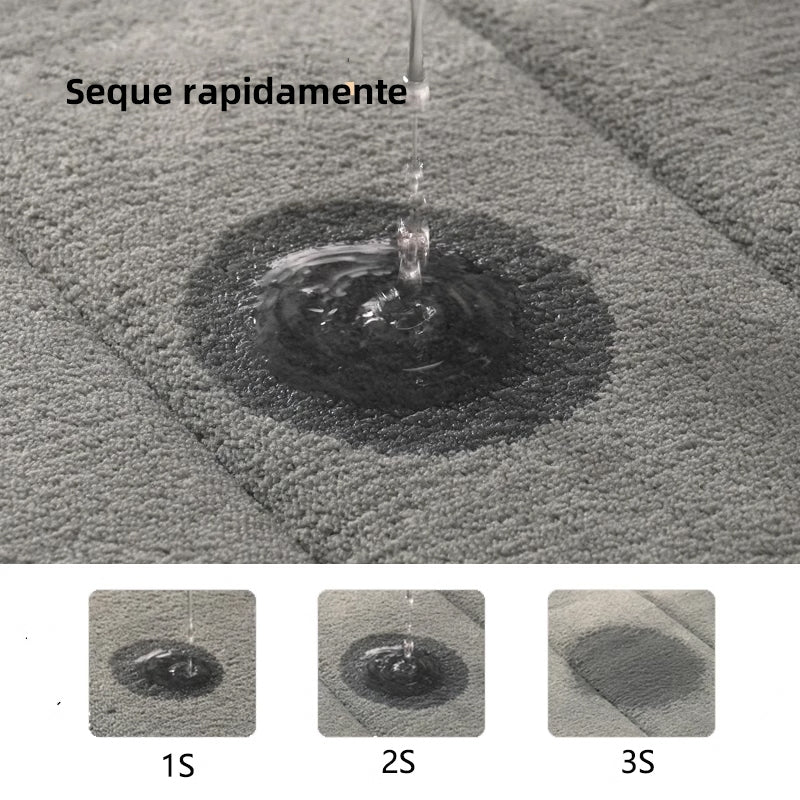 Tapete De Banheiro Soft Macio Secagem Rápida 60x40cm