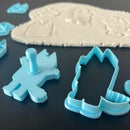 Kit Infantil Bluey – Cortadores e Carimbos para Cookies e Pasta Americana