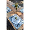 Kit Jogo Americano Elegance – Impermeável Dupla Face Margaridas Verde