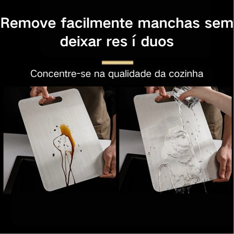 Tábua de Corte Premium Inox 304 – Resistência, Higiene e Performance